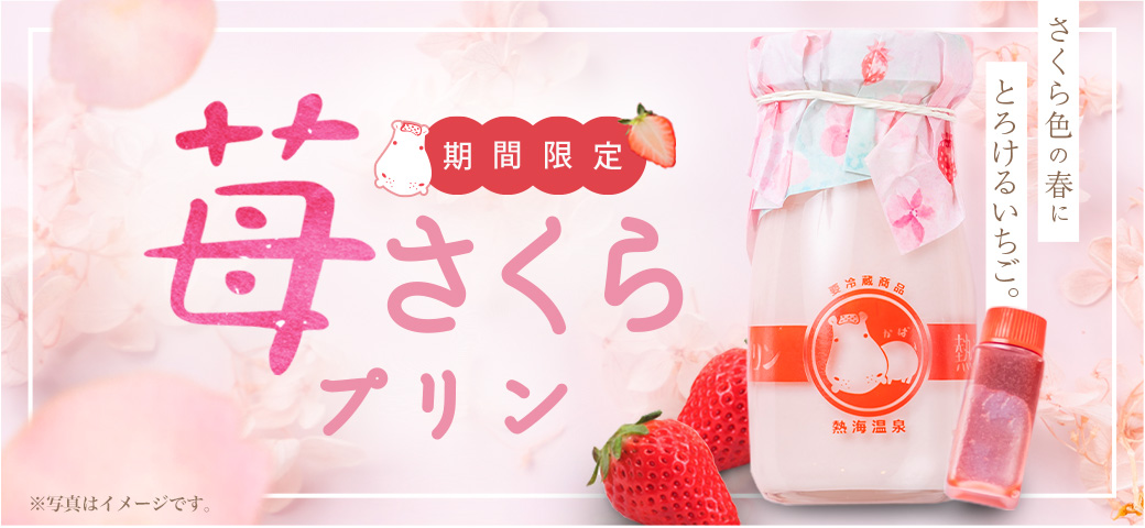 苺さくらプリン